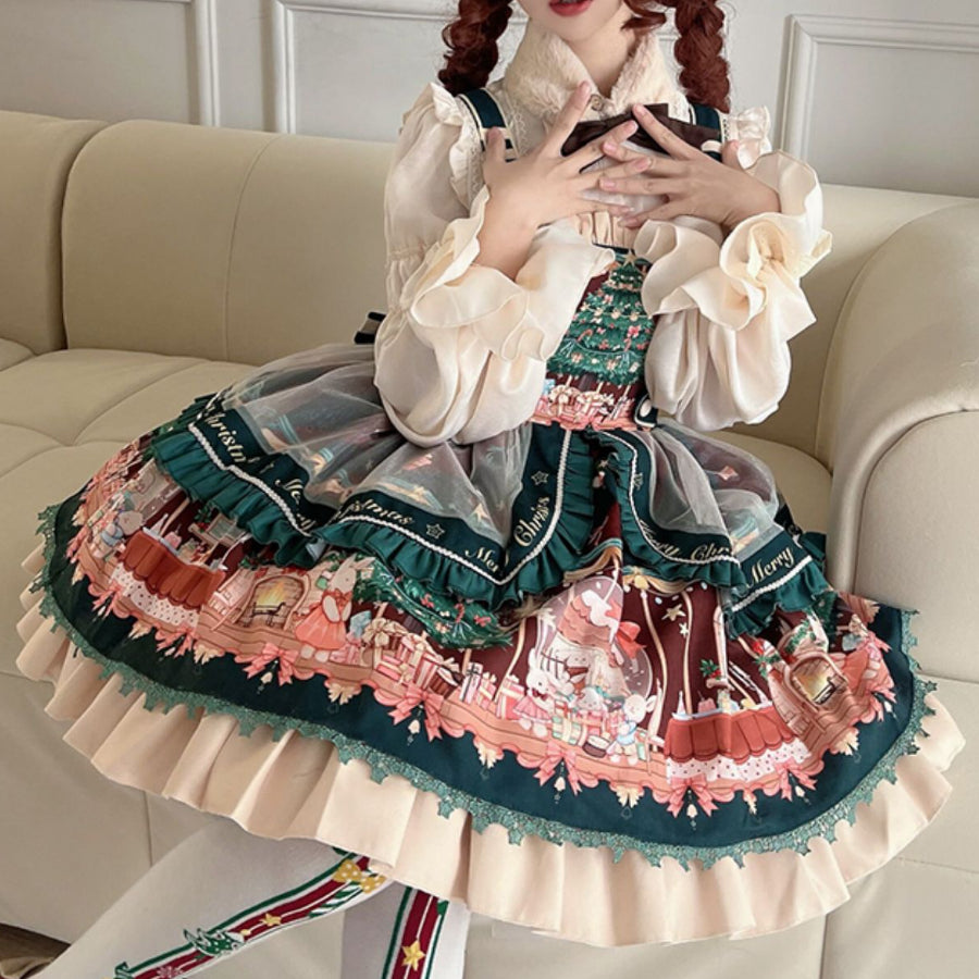 Christmas Vintage Daily Sweet Lolita Jumper Skirt