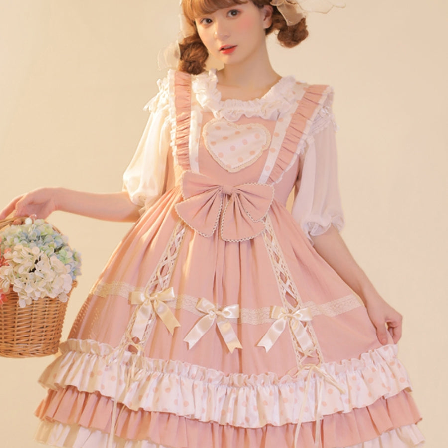 Sweet and Lovely Dot Lolita Jumper Skirt