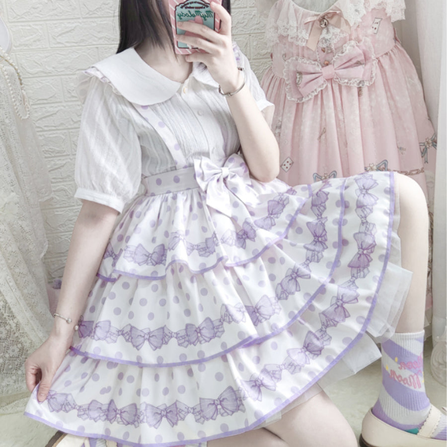 Daily Sweet Dot Lolita Strap Skirt