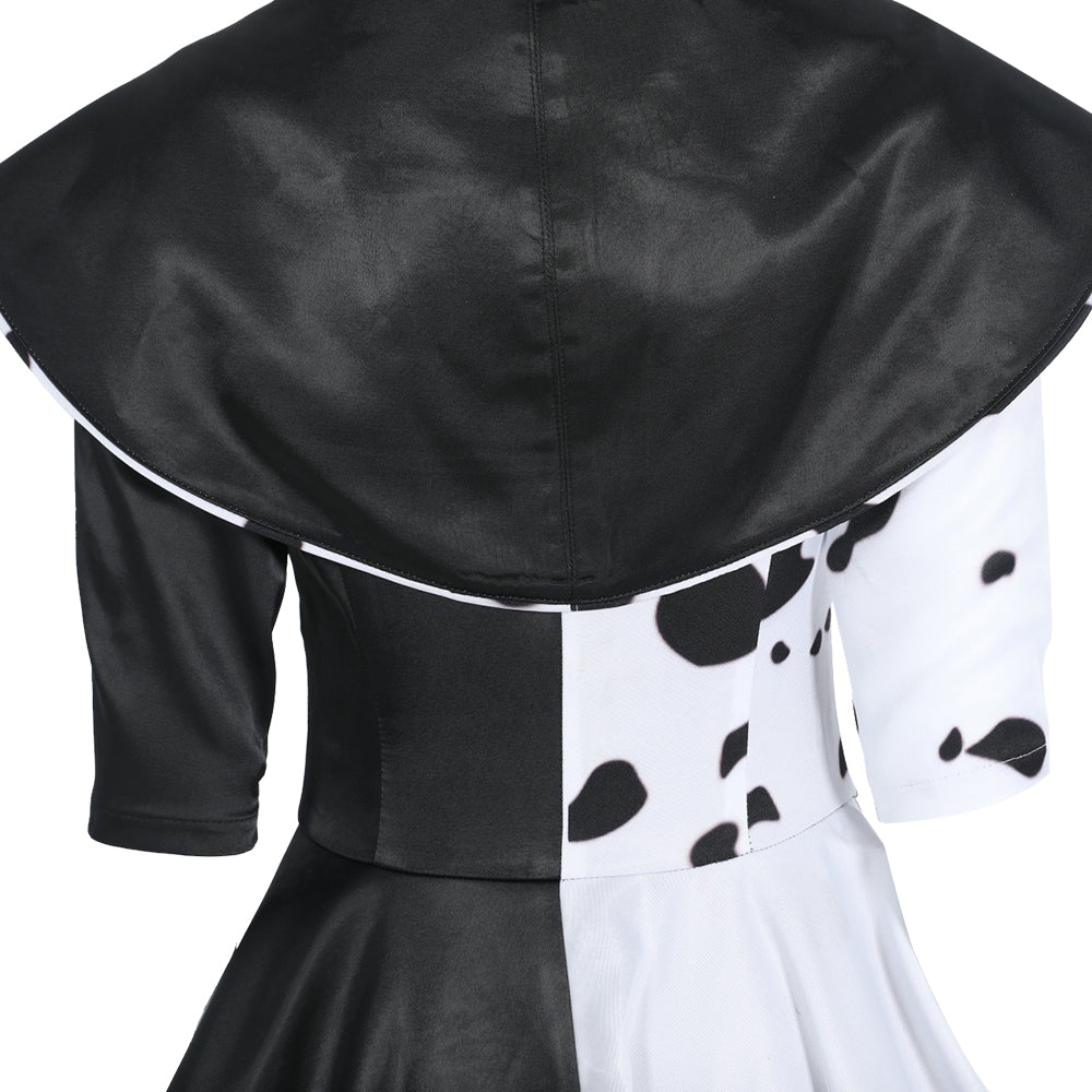 Movie Cruella Estella Cruella de Vil Cosplay Costume C00687