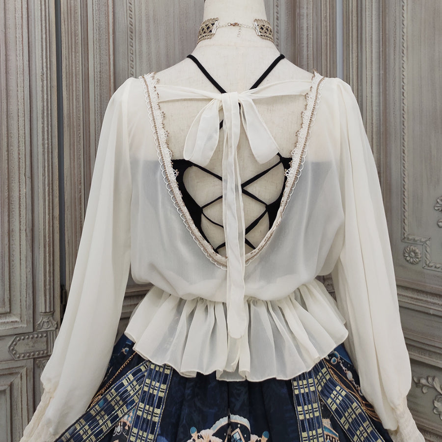 Egypt Style Lolita Backless Long Sleeve Smock and Vest