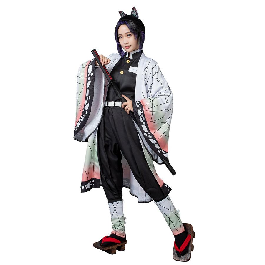 cosfun Demon Slayer : Kimetsu no Yaiba Kochou Shinobu Cosplay Costume