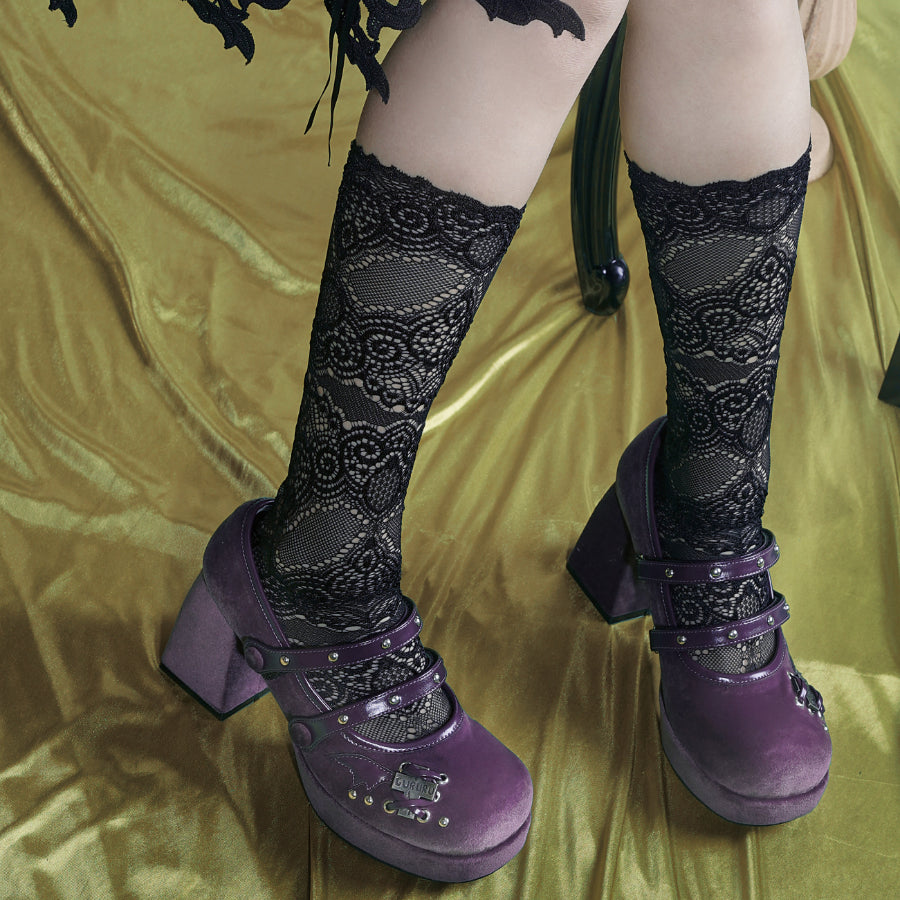 Original Velvet Lolita High Heel Shoes