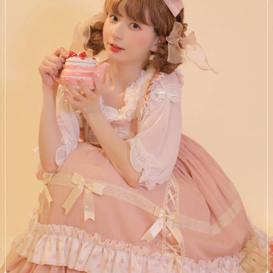 Sweet and Lovely Dot Lolita Jumper Skirt