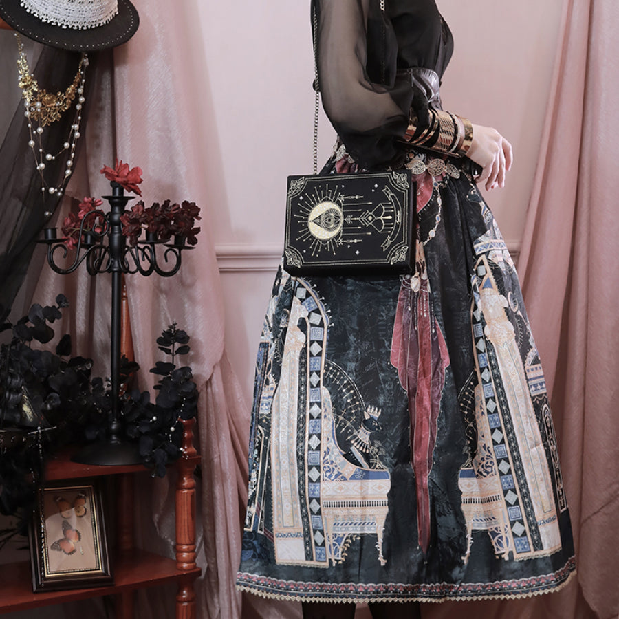 Egypt Style Simple Daily Lolita Printed Long Skirt