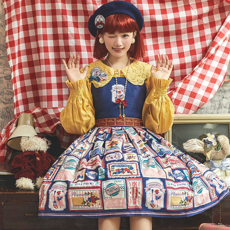 American Style Vintage Daily Lolita Jumper Skirt