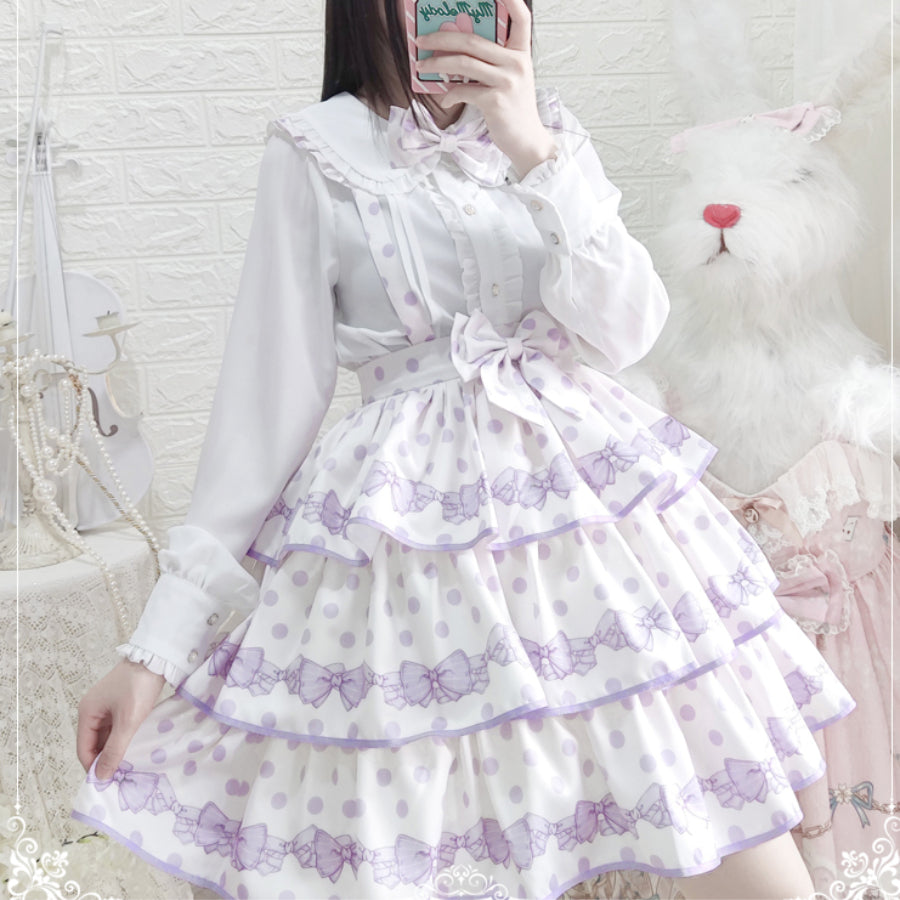 Daily Sweet Dot Lolita Strap Skirt