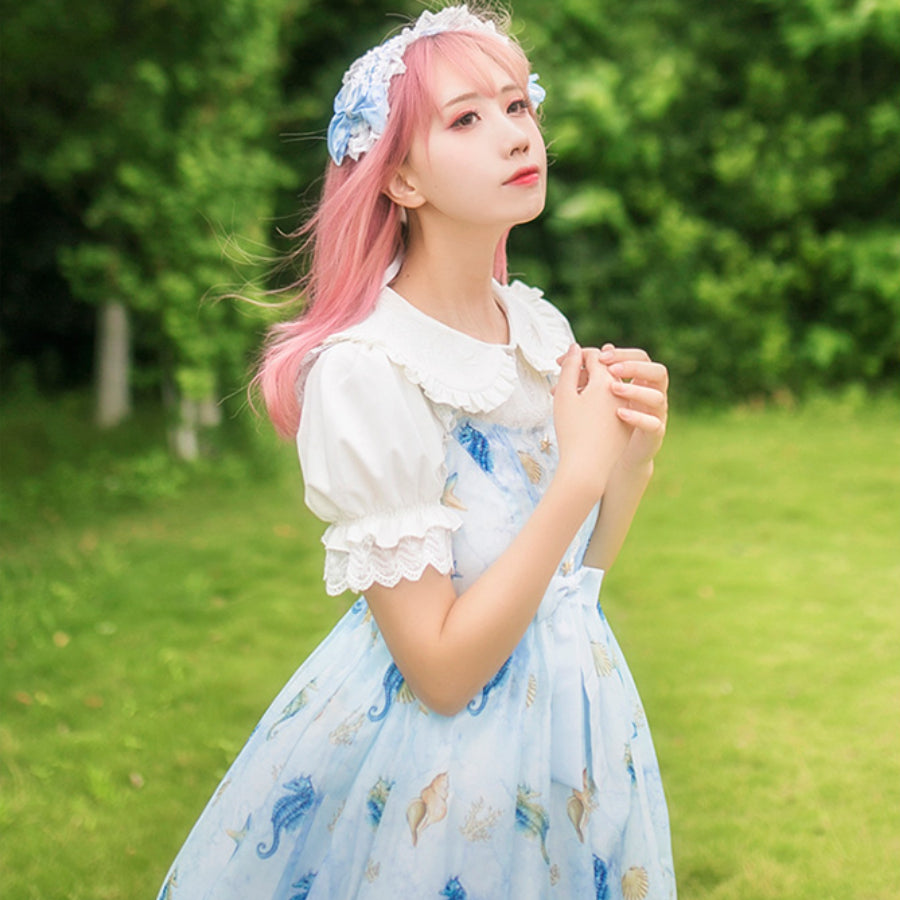 Spring New Sweet Lolita Short Sleeve Shirt