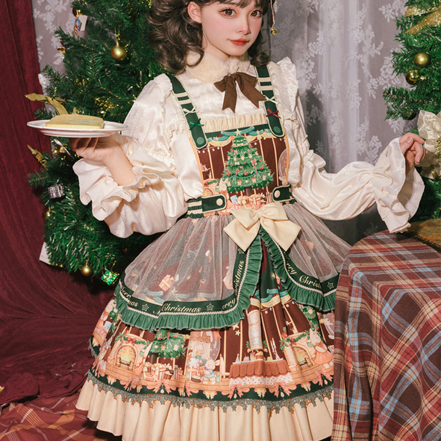 Christmas Vintage Daily Sweet Lolita Jumper Skirt