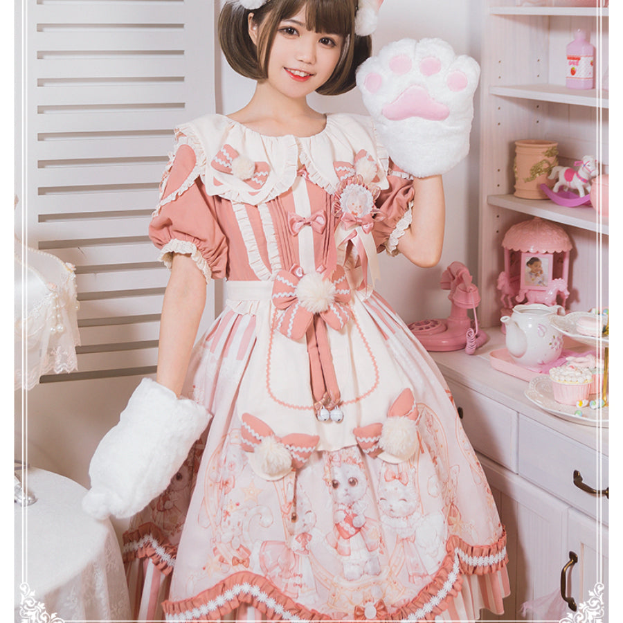 Japanese Sweet Pastoral Style Short-sleeved Dress