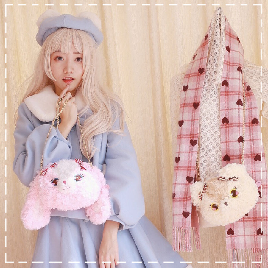 Lovely Lolita Bear and Rabbit Crossbody Bag