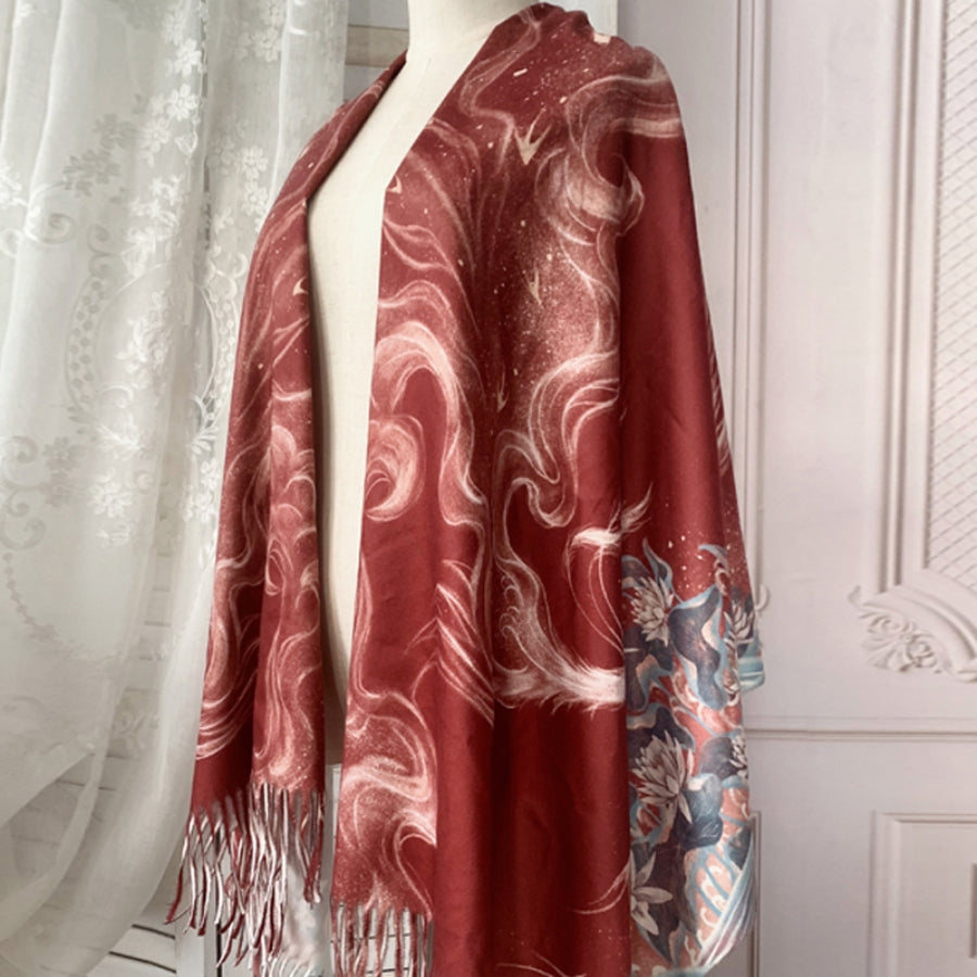 Autumn Winter Thicken Lolita Woolen Shawl