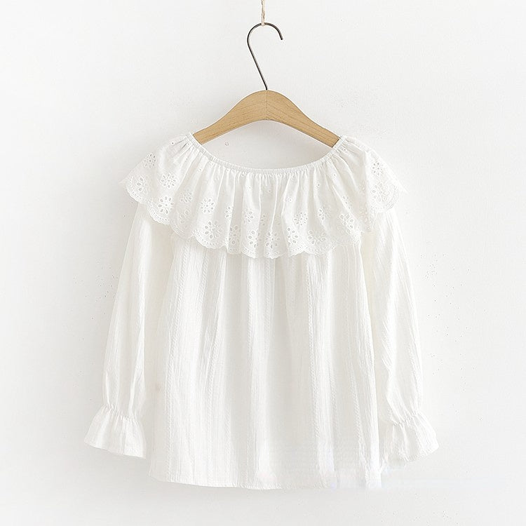 Mori Girl Sweet Lace Collar Shirt