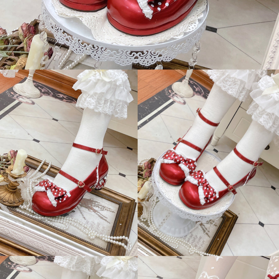 Sweet Middle-heeled Round Toe Lolita Shoes