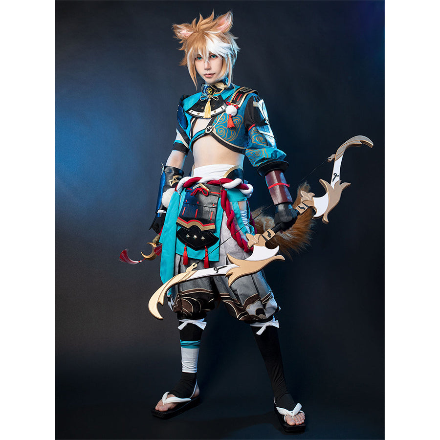 cosfun Game Genshin Impact Gorou Cosplay Costume Jacquard Version C00668