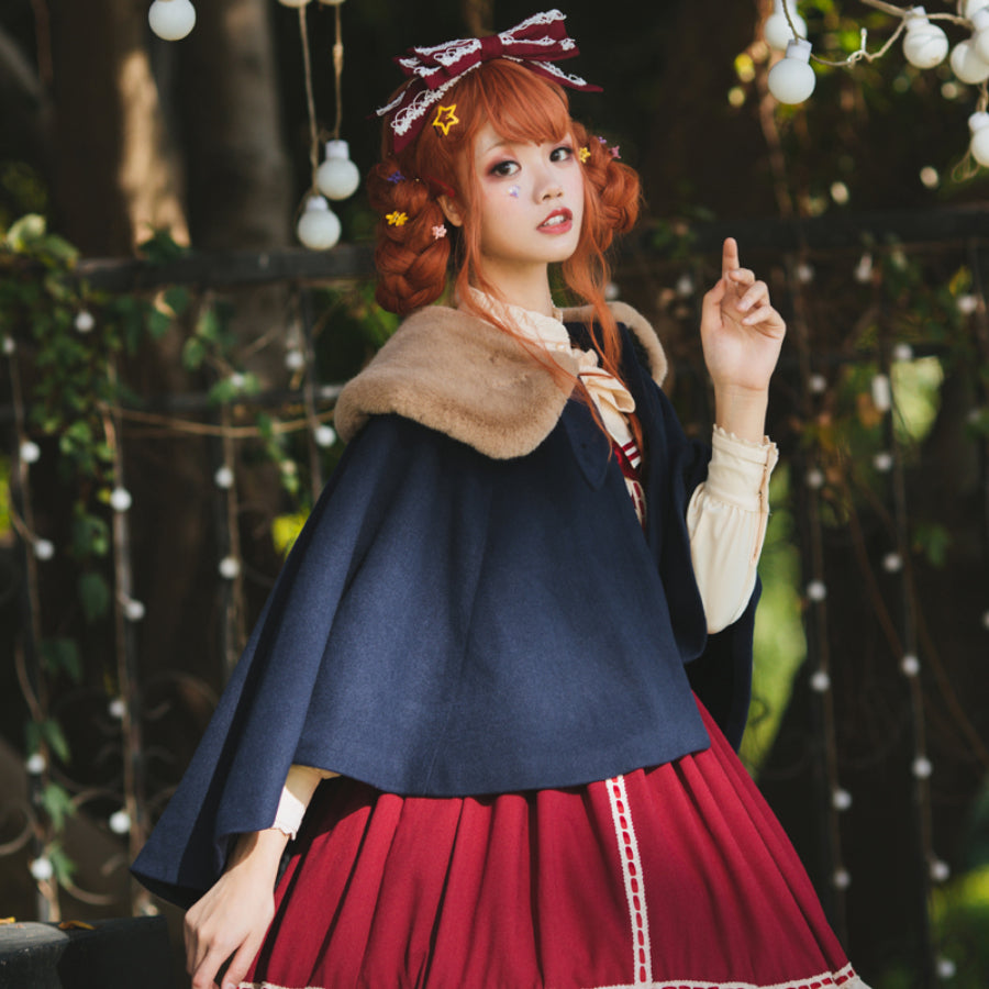 Autumn Winter Woolen Thicken Lolita Cape