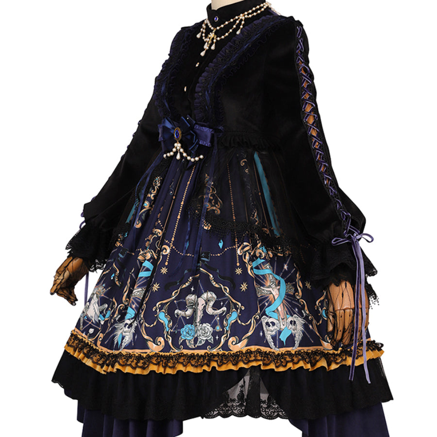 Vintage Gothic Lolita Long-sleeved Dress Sets S22602