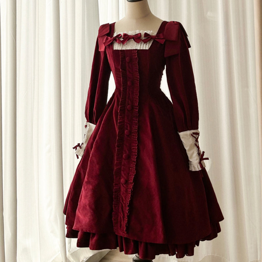 Lovely Elegant Lolita Large Size Slim Dress