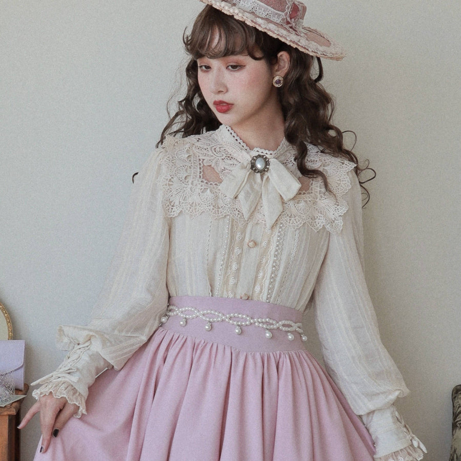 Daily Elegant Vintage Lolita Skirt and Shirt