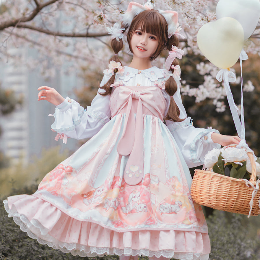 Sweet Daily Lolita Princess Jumper Skirt Sets