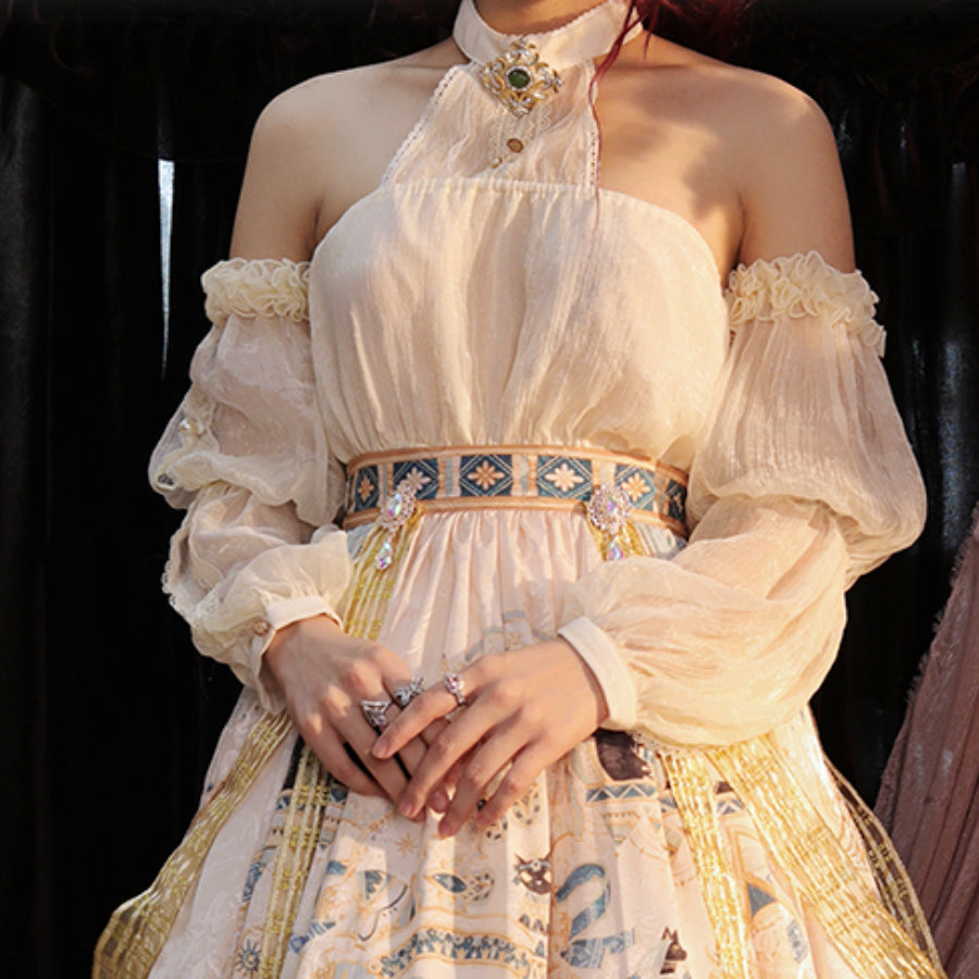 Egypt Style Lolita Thin Neck Shirt