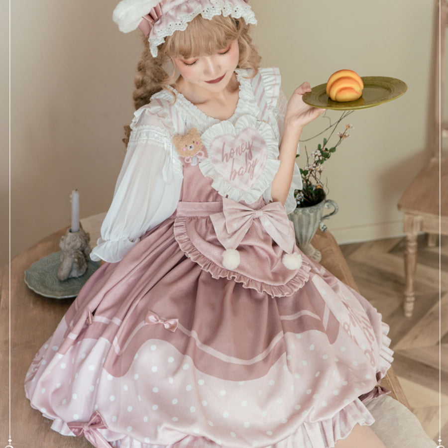 Lovely Dot Princess Lolita Bud Jumper Skirt