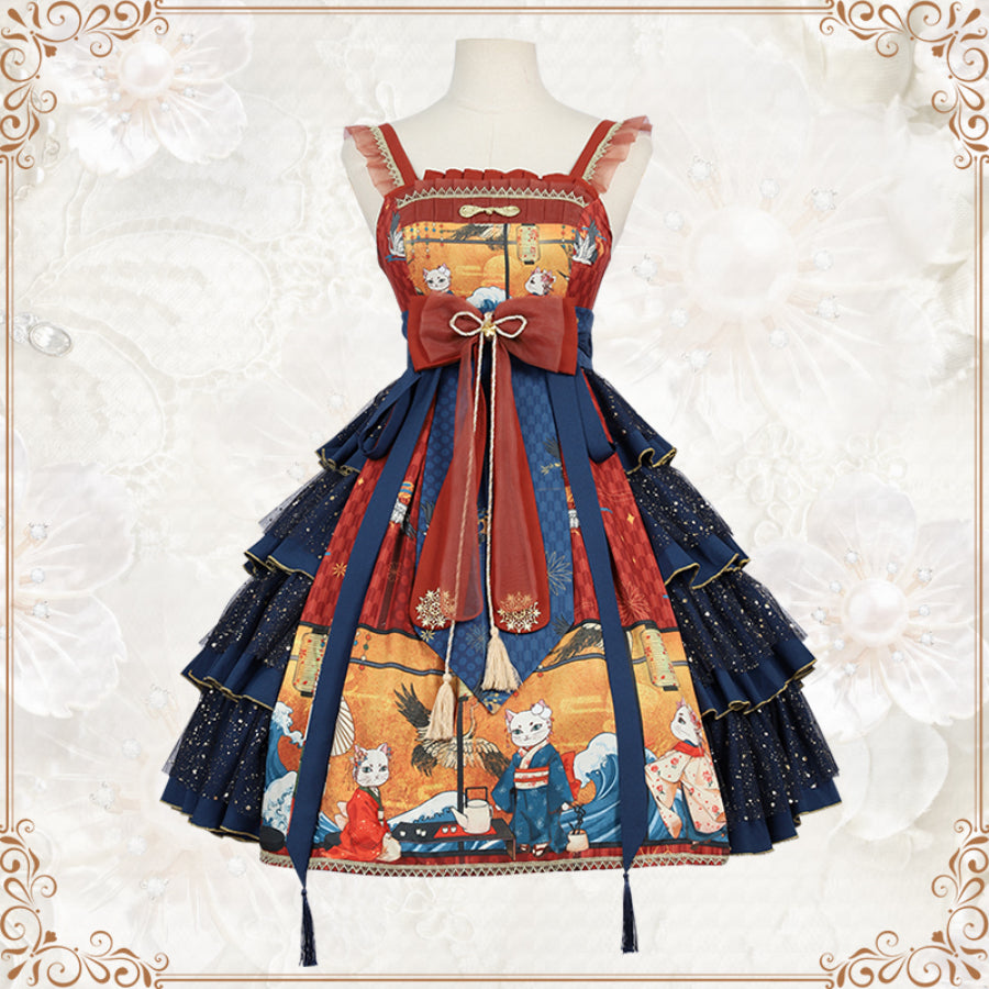 Japanese Sweet Lolita Jumper Skirt Two Piece Sets