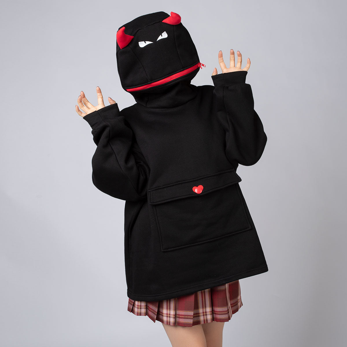 Original Oversized Black Bat Hooded Sweatshirt C00716