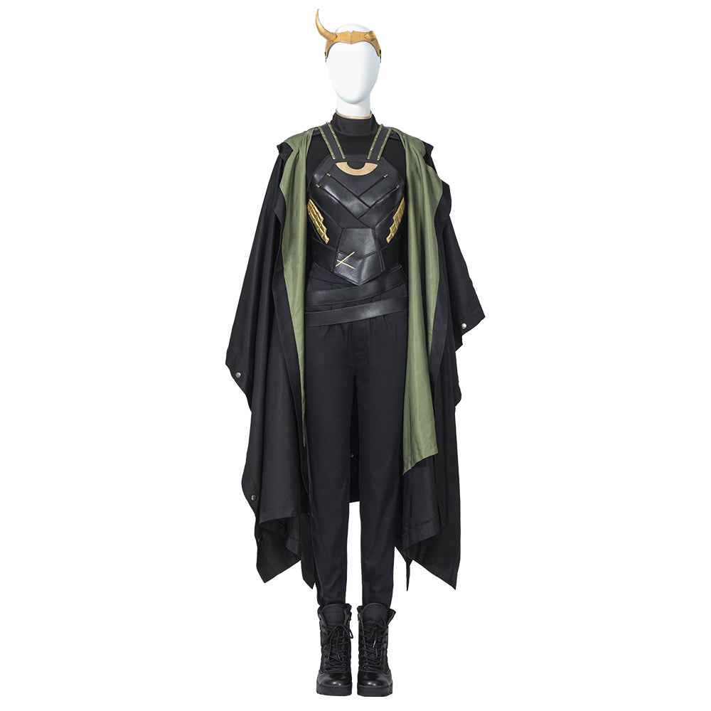 TV Show Loki Sylvie Cosplay Costume Dark Green Version C00654