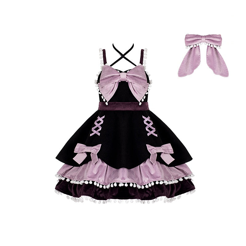 Winter Woolen Bow Sweet and Lovely Lolita Dress