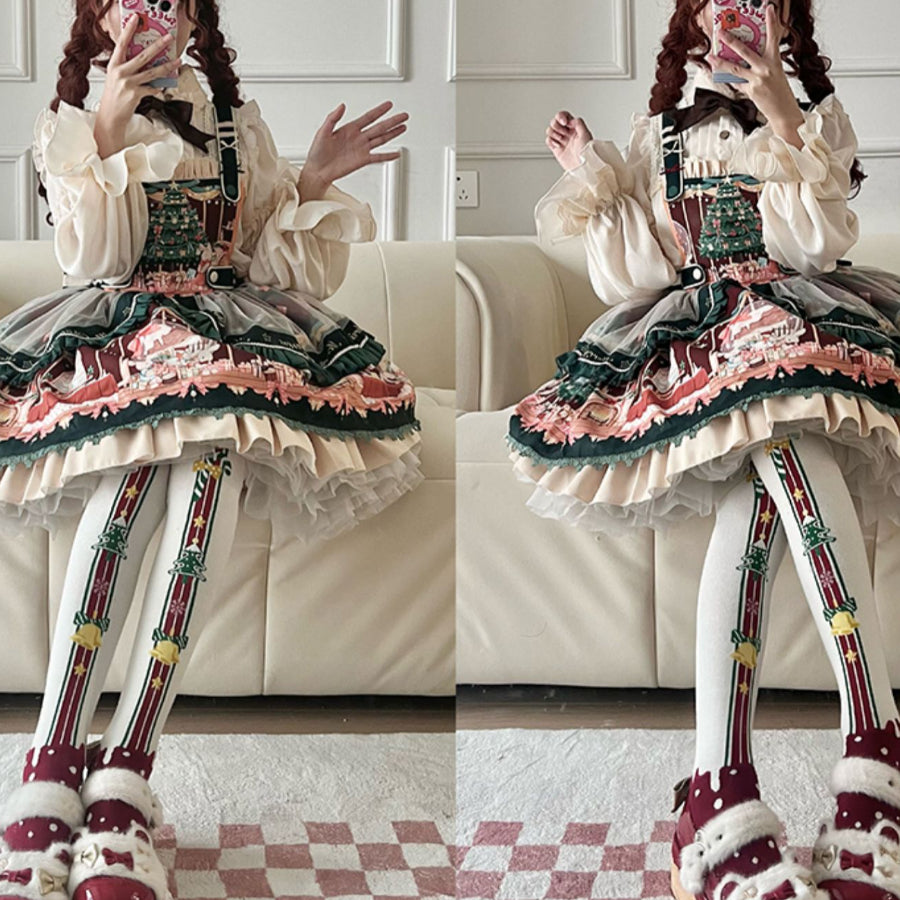 Christmas Vintage Daily Sweet Lolita Jumper Skirt