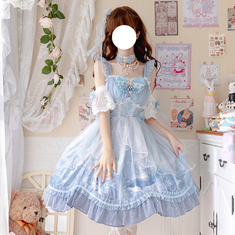 Sweet Lolita Princess Long-medium Jumper Skirt Sets