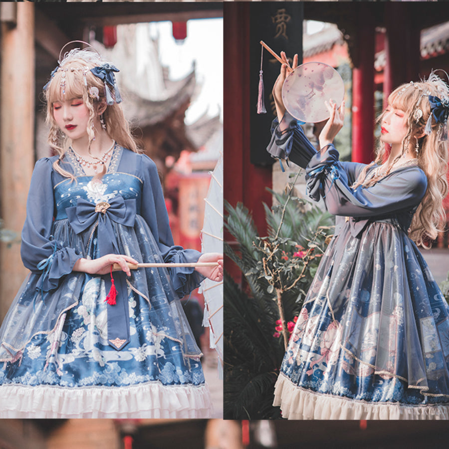 Chinese Style New Year Lolita Long Sleeve Dress