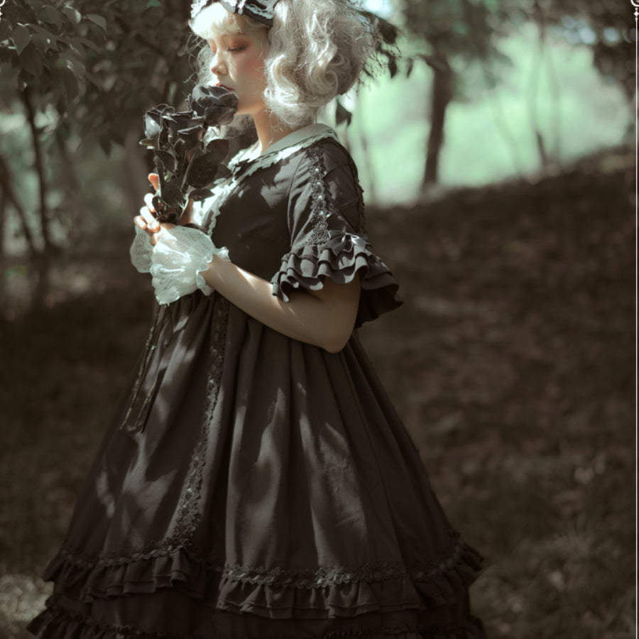 Royal Vintage Gothic Lolita Short Sleeve Dress