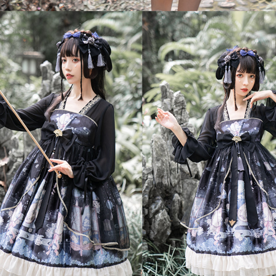 Chinese Style New Year Lolita Long Sleeve Dress