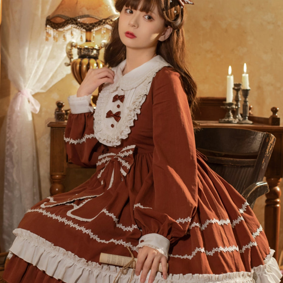 Vintage Daily Princess Lolita Long Sleeve Dress