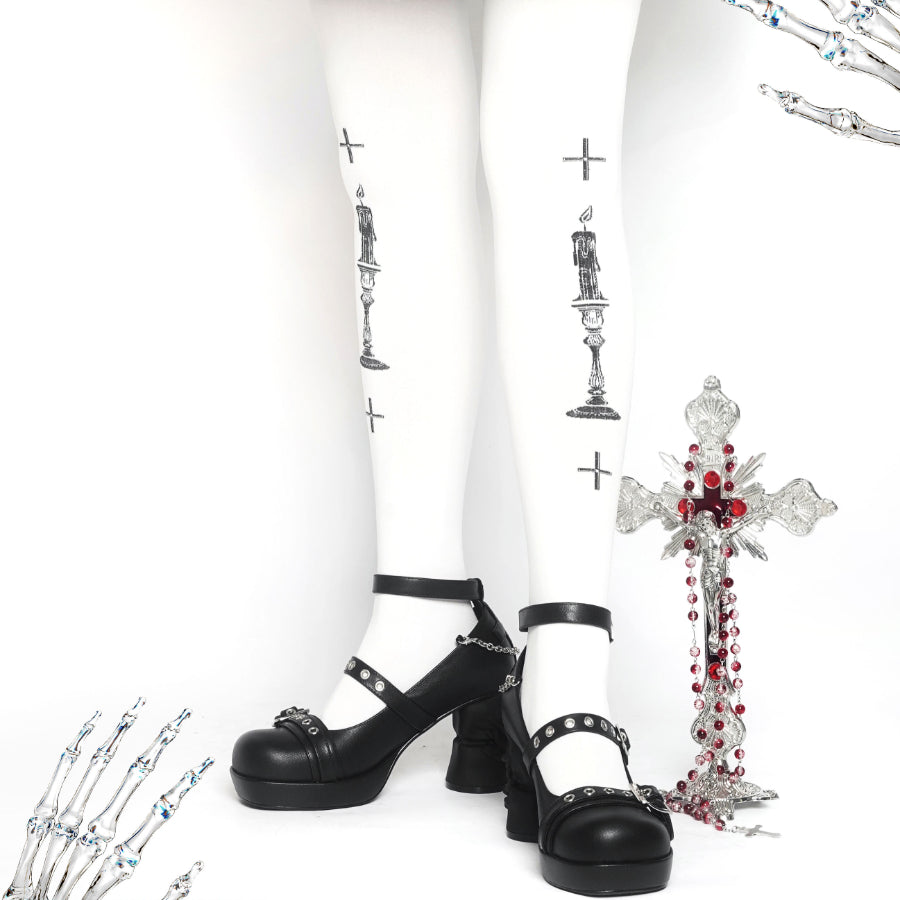 Original Lolita Thick Soled Skull Heel Shoes