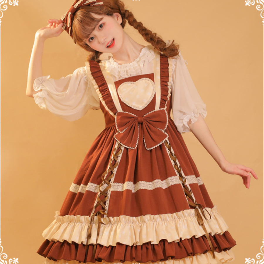 Sweet and Lovely Dot Lolita Jumper Skirt