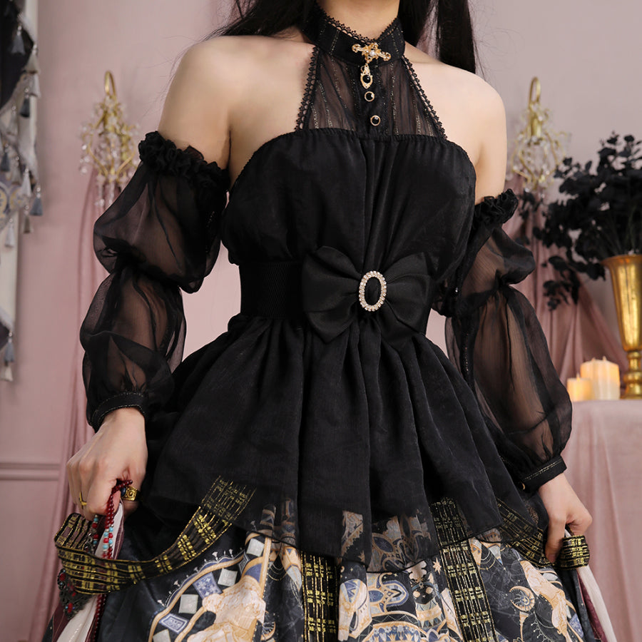 Egypt Style Lolita Thin Neck Shirt