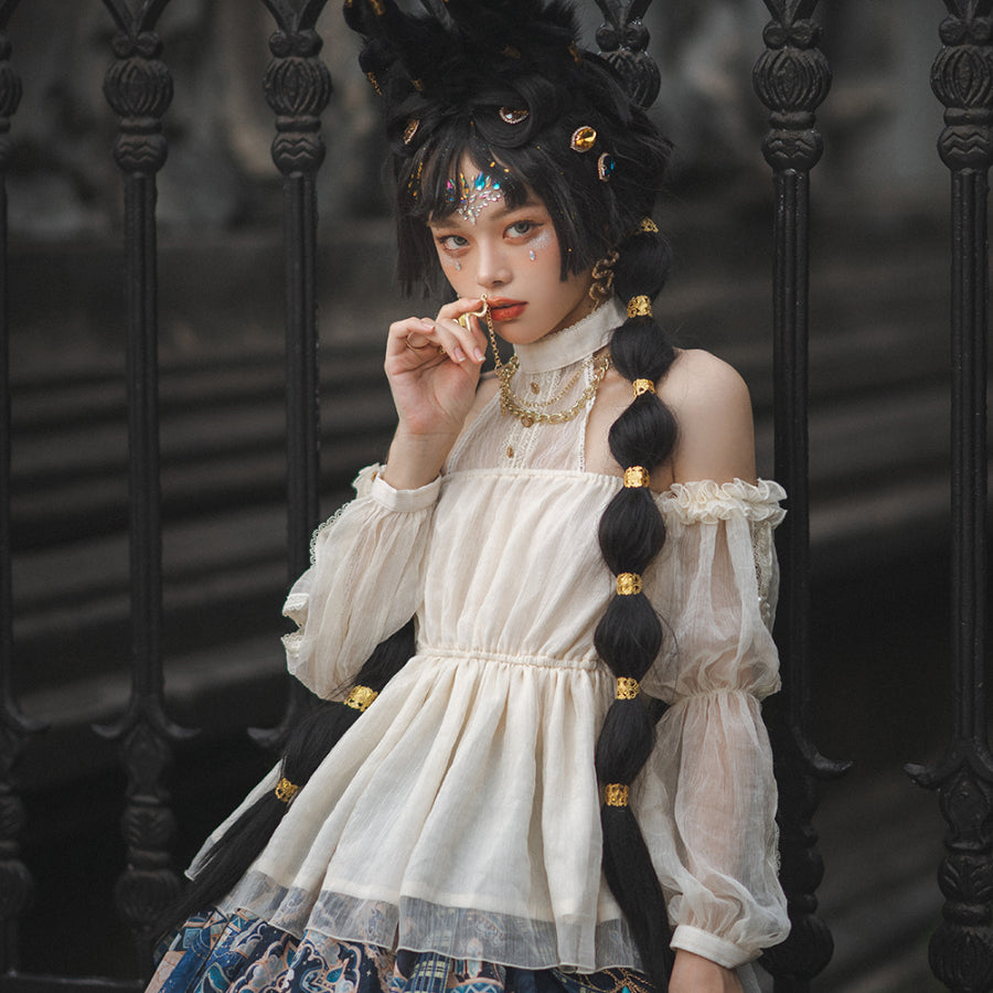 Egypt Style Lolita Thin Neck Shirt