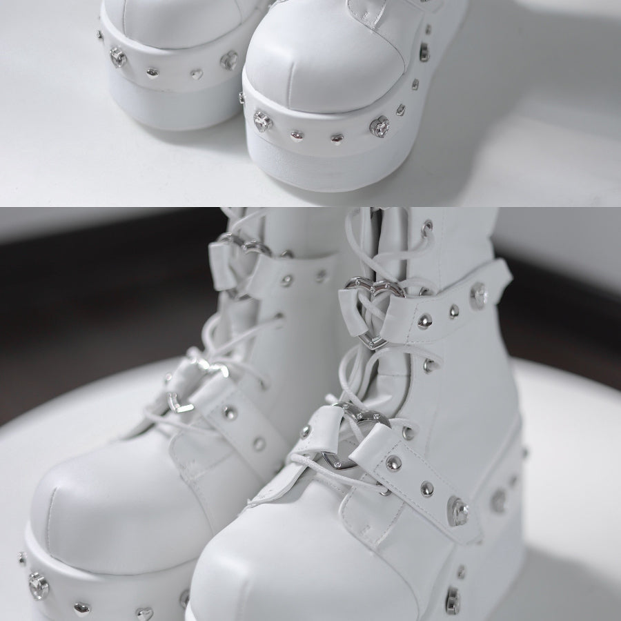 Original Spice Girl Lolita Round Toe Thick Soled Boots