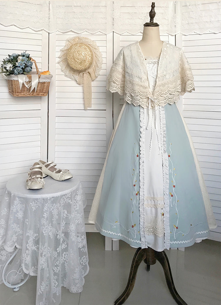 Vintage Rural Cla Lace Autumn and Winter Daily Lolita Dress