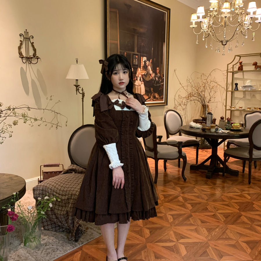 Lovely Elegant Lolita Large Size Slim Dress