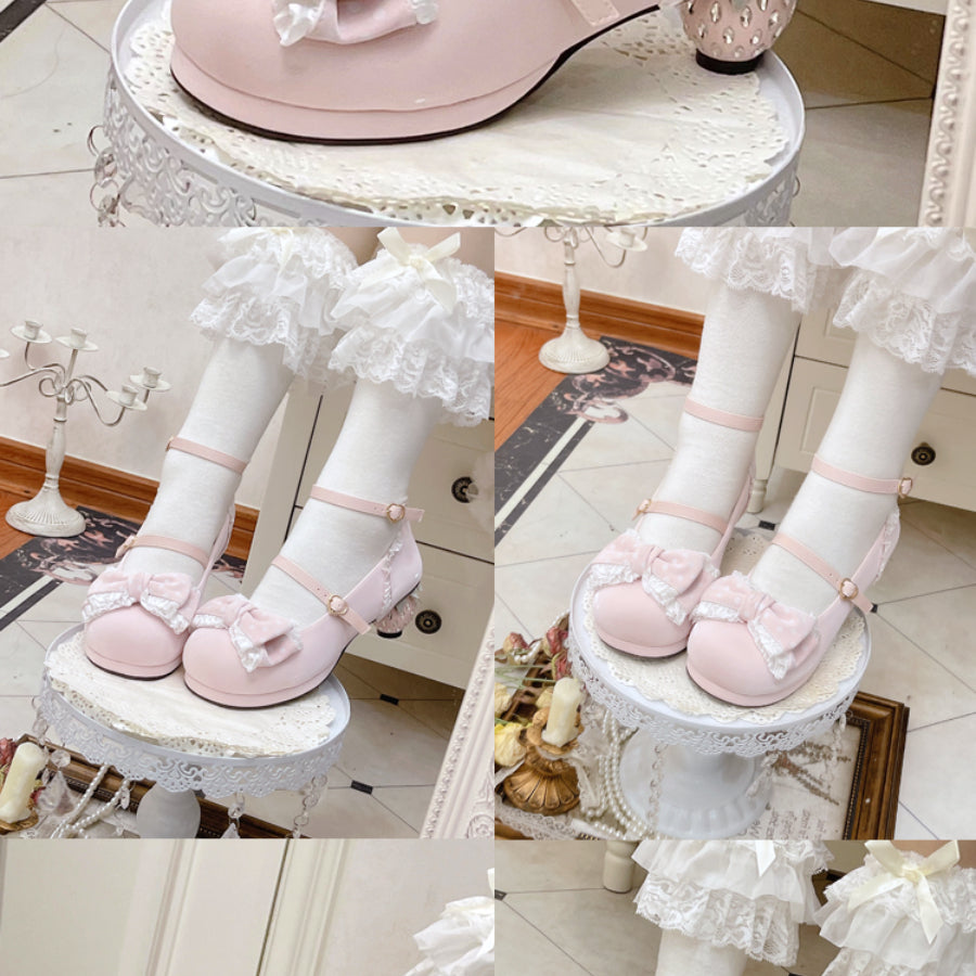 Sweet Middle-heeled Round Toe Lolita Shoes