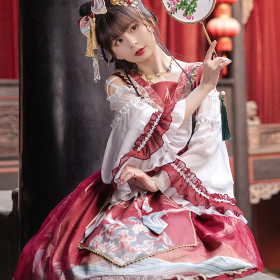 Chinese Style Daily Lolita Long Sleeve Dress