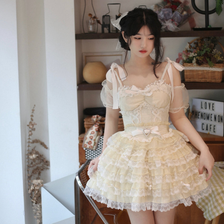 Lovely Classic Lolita Fairy Ballet Short Skirt Sets