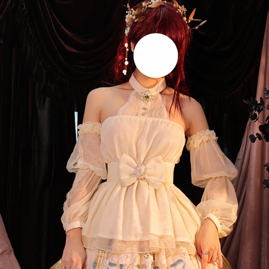 Egypt Style Lolita Thin Neck Shirt