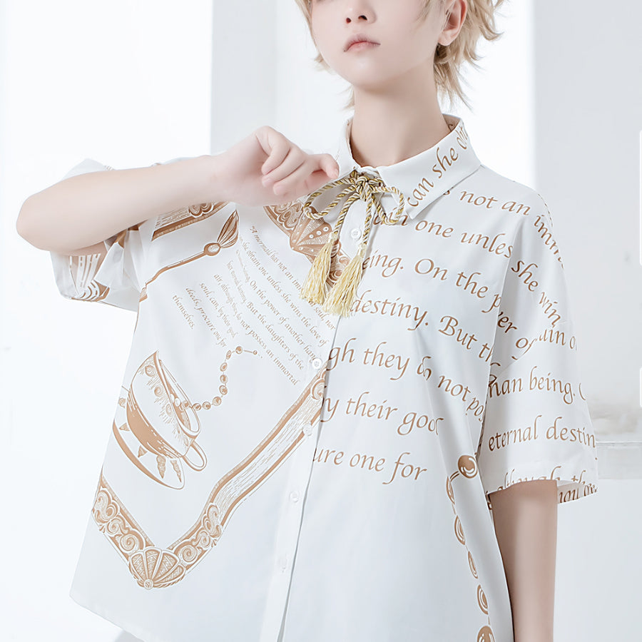 Summer Little Prince Loose Printed Lolita Short Sleeve Shirt