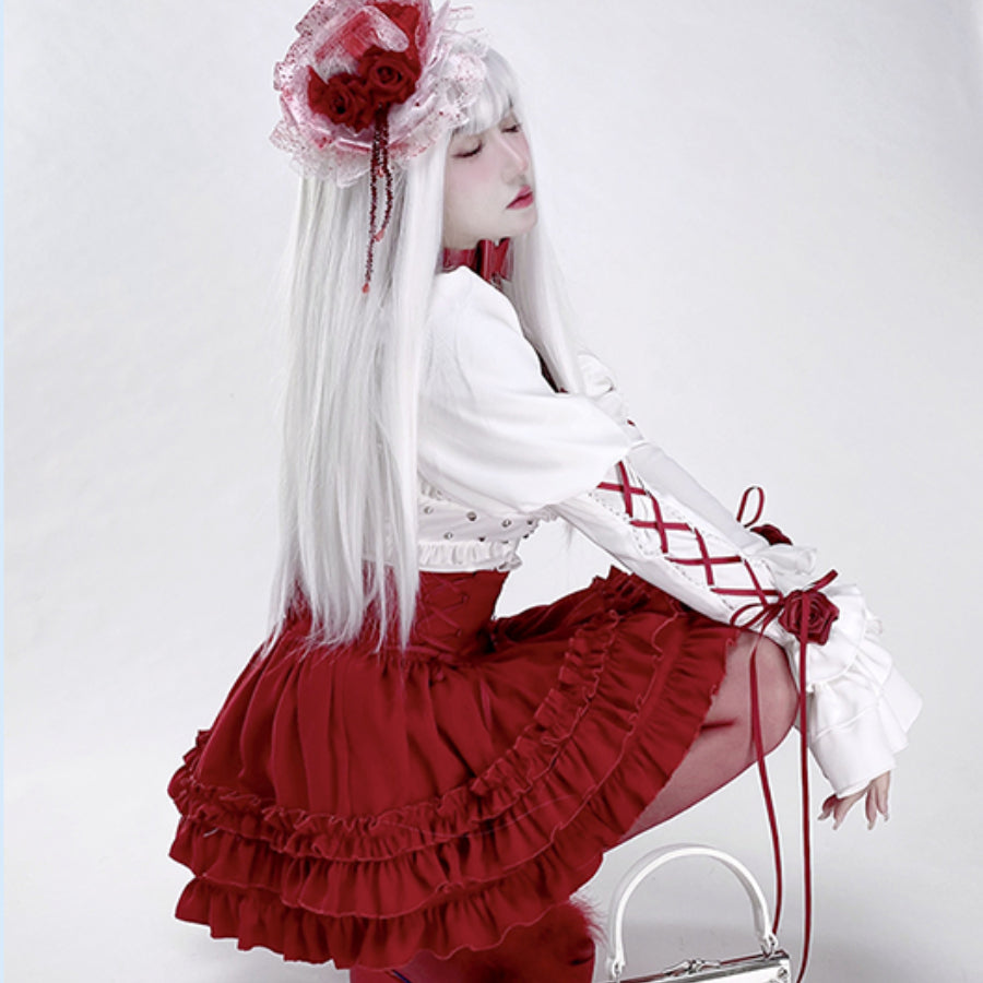 Daily Original Lolita Mid-waist Slim Short Skirt