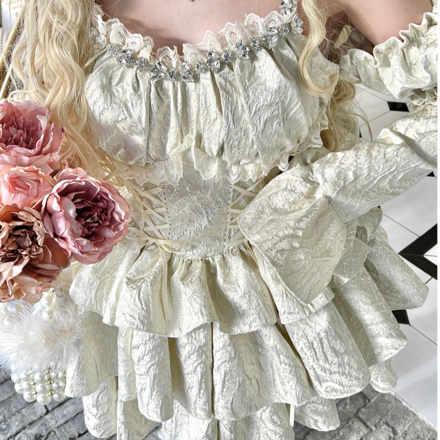 Original Sweet and Vintage Princess Lolita Short Slip Dress